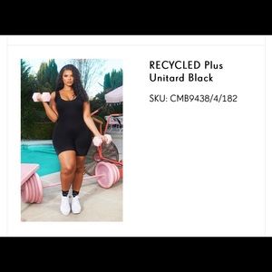 Plus size unitard black